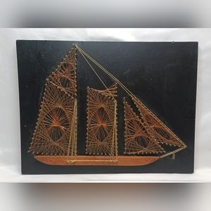 Vintage Nail Copper String Art